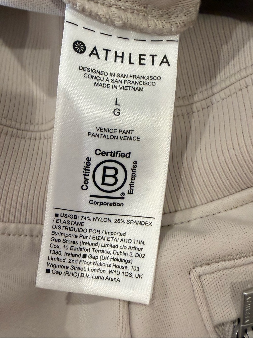 Athleta Venice High Rise Wide Leg Pant White Large - Picture 7 of 13
